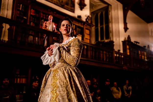 Playing with perspective and social hierarchies, actors performed in every space of the Folger Reading Rooms in “Confection,” a work of performance art commissioned by the Folger Theatre and created by Third Rail Projects.
