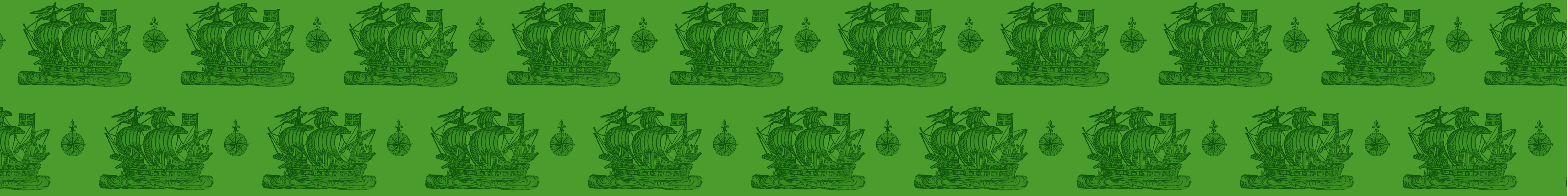 Pattern made up of illustrations of ships and compasses